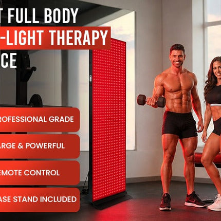 EXESAS   800 LED, 4000W Dual-Chip, Red Light Therapy Device for Full Body, 4-Wavelengths Infrared LED Panel for Skin, Weight, Pain, Wellness