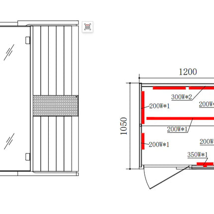 Blisspod | Milano | Full Spectrum Sauna Canadian Hemlock Ultra Low EMF | 6 Far Infrared & Red Glass Heater & Chromotherapy | 2 Person