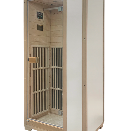 Blisspod | Vienna | Far Infrared Sauna | Canadian Hemlock Very Low EMF | 72.8"H x 35.4"W x 25.6"D | 1 Person