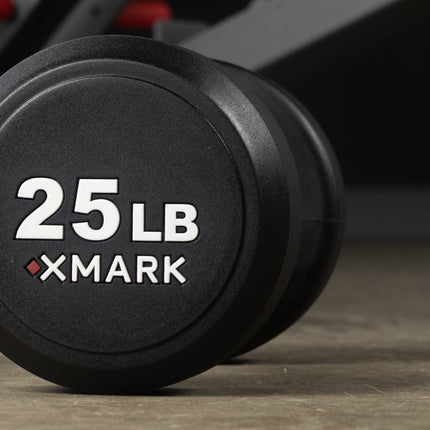 Round Commercial Urethane Dumbbells  (5-50 lb and 5-75 lb Sets)