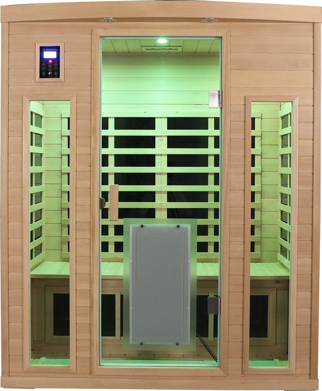 Low EMF Three person Far infrared sauna room (Front & Rear)