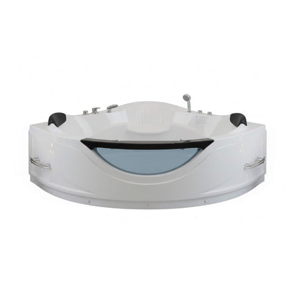 Nuvia Celestia 59-Inch 2-Person Luxury Corner Whirlpool Jetted Bathtub