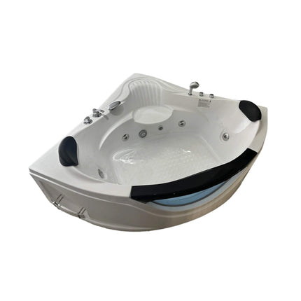 Nuvia Celestia 59-Inch 2-Person Luxury Corner Whirlpool Jetted Bathtub