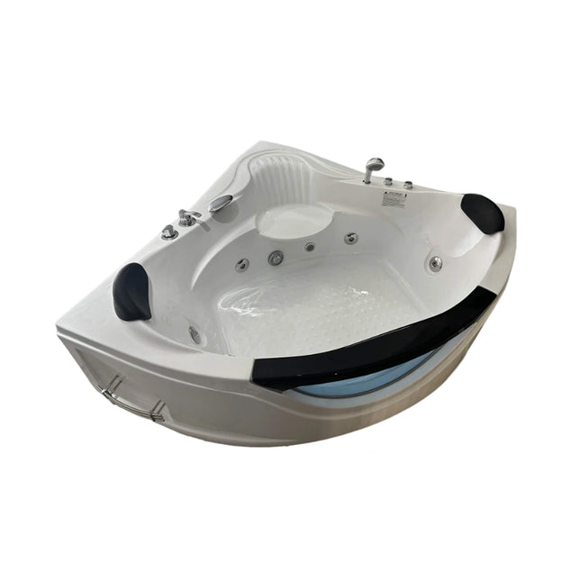 Nuvia Celestia 59-Inch 2-Person Luxury Corner Whirlpool Jetted Bathtub