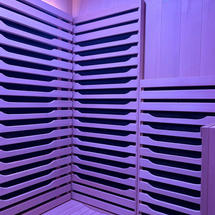 Blisspod | Milano | Full Spectrum Sauna Canadian Hemlock Ultra Low EMF | 6 Far Infrared & Red Glass Heater & Chromotherapy | 2 Person