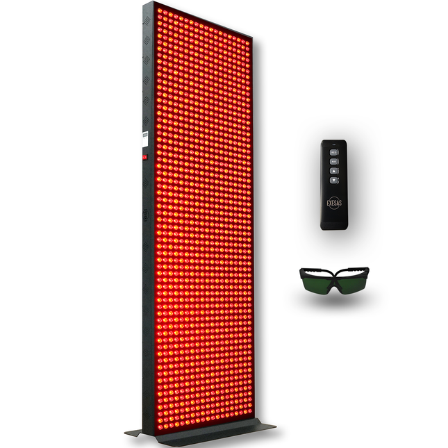 EXESAS     1216 LED, 6080W Dual-Chip, Red Light Therapy Device for Full Body, 4-Wavelengths Infrared LED Panel for Skin, Weight, Pain, Wellness