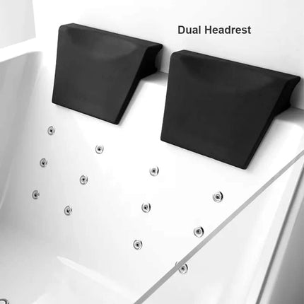 Nuvia Solstice 71-Inch Luxury 2-Person Acrylic Whirlpool Tub With LED Lights Jets And Faucet