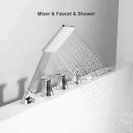 Nuvia Solstice 71-Inch Luxury 2-Person Acrylic Whirlpool Tub With LED Lights Jets And Faucet