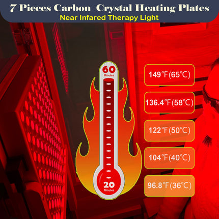 Far infrared sauna front door with red light therapy Low EMFwooden sauna room