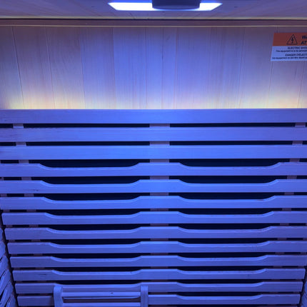 Blisspod | Milano | Full Spectrum Sauna Canadian Hemlock Ultra Low EMF | 6 Far Infrared & Red Glass Heater & Chromotherapy | 2 Person