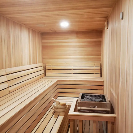 Custom Indoor Sauna Room - 6' x 7' x 8' - Finnish Sauna Builders