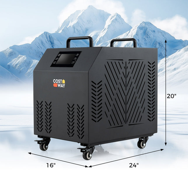 4/5 HP Ice Bath Water Chiller for Cold Plunge Tubs with Compressor-Black