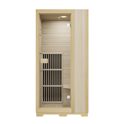 Blisspod | Vienna | Far Infrared Sauna | Canadian Hemlock Very Low EMF | 72.8"H x 35.4"W x 25.6"D | 1 Person