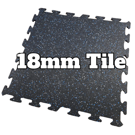 NEW Hammer Clad 18mm (3/4" Nominal) Premium Rubber Floor Tiles and Gym Tile Flooring Interlock