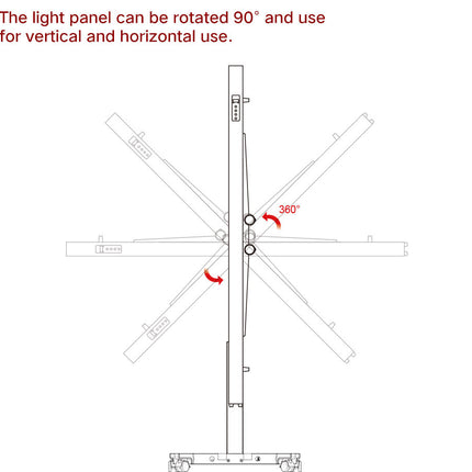RNL900 & RNL1500 Premium Electric Mobile Stand for Red Light Therapy Panels