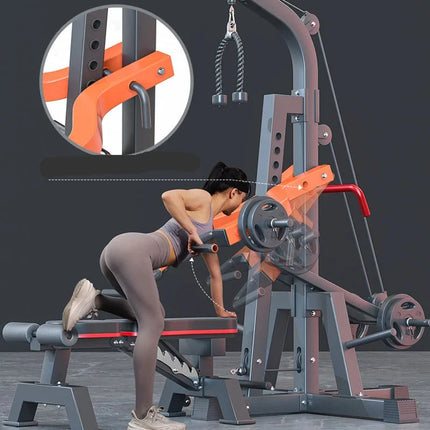 Multi-Functional Squat and Pull-Down Machine