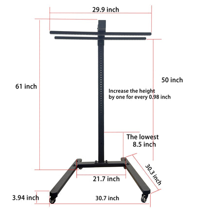 Horizontal  Rolling Stand for EXESAS Red Light Therapy Panels, Compatible only with EXESAS Panels. (Stand Only, Panel Sold Separately)