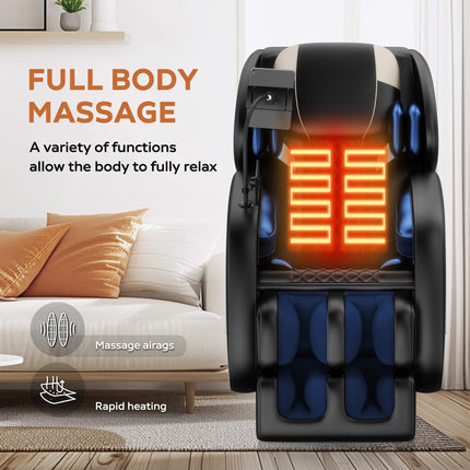 Airvana Sovereign Zero Gravity Massage Chair With Six Massage Rollers