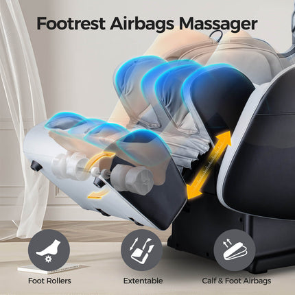 Bosscare Full Body 3D Zero Gravity Shiatsu Recline Massage Chair With Waist Heating
