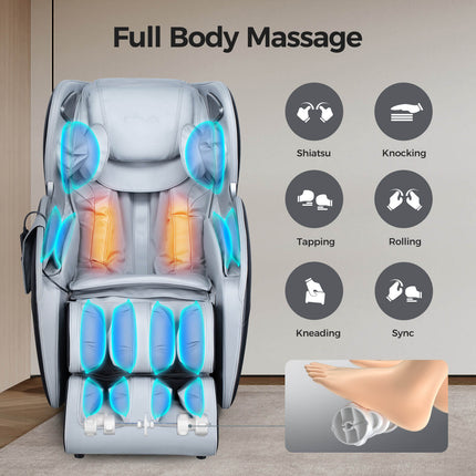 Bosscare Full Body 3D Zero Gravity Shiatsu Recline Massage Chair With Waist Heating
