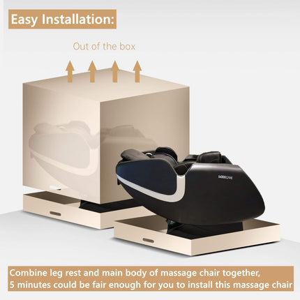 Bosscare Full-Body Zero-Gravity Leather Massage Chair With Zero Gravity And Bluetooth [GR8012]