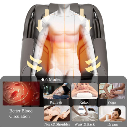 Bosscare Full-Body Zero-Gravity Leather Massage Chair With Zero Gravity And Bluetooth [GR8012]