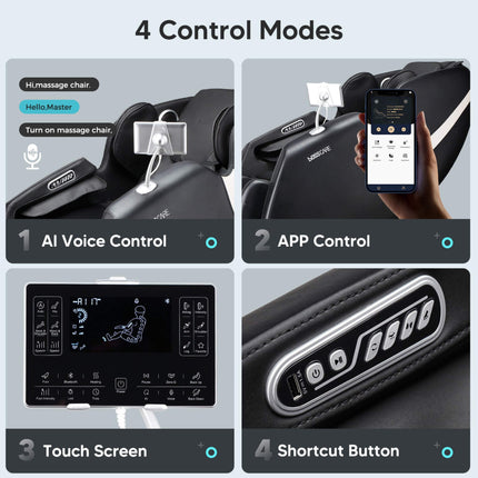 Bosscare Full Body Zero Gravity Shiatsu Recliner Massage Chair With AI Voice & App Control