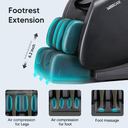 Bosscare Full Body Zero Gravity Shiatsu Recliner Massage Chair With AI Voice & App Control