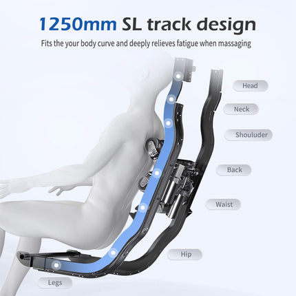 Bosscare Premium Full Body Zero Gravity Massage Chair With Ai Voice And App Control, Gray