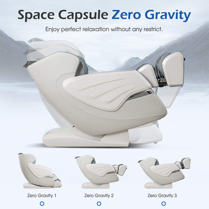 Bosscare Premium Full Body Zero Gravity Massage Chair With Ai Voice And App Control, Gray