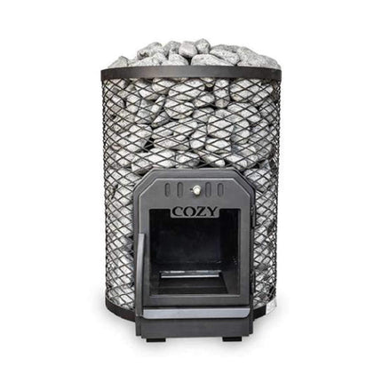 Cozy Heat O Floor Mount Wood-Burning Sauna Stove With Sauna Stones [COZY O] (SAK19475)