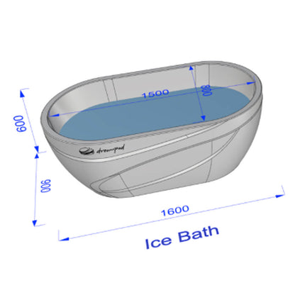 Dreampod Ice Bath With Chiller Premium Fiberglass Floatation Tank [DPIB101WPE]