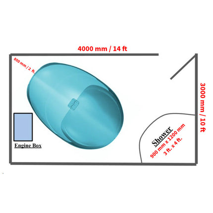 Dreampod V2 Commercial Home Flotation Sensory Isolation Tank Pod Spa [DPFP201WPE]