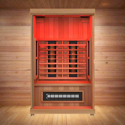 Finnmark FD-2 Full-Spectrum 2-Person Home Infrared Sauna With Built-In LCD Touchscreen Controller [FD-KN002]