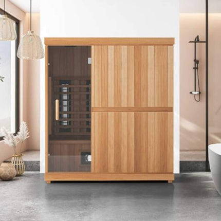 Finnmark FD-3 Full Spectrum 4-Person Capacity Home Infrared Sauna With Adjustable Sauna Feet [FD-KN003]