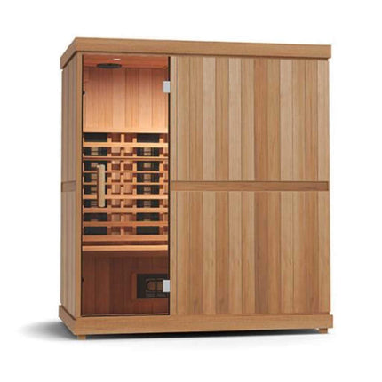 Finnmark FD-3 Full Spectrum 4-Person Capacity Home Infrared Sauna With Adjustable Sauna Feet [FD-KN003]
