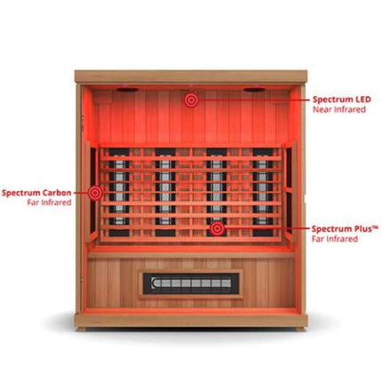 Finnmark FD-3 Full Spectrum 4-Person Capacity Home Infrared Sauna With Adjustable Sauna Feet [FD-KN003]