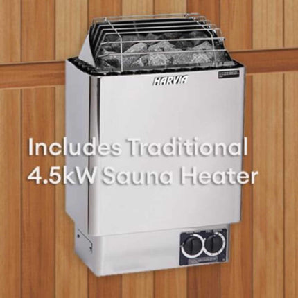 Finnmark FD-5 Trinity XL 4-Person Home Infrared & Steam Sauna Combo [FD-KN005]