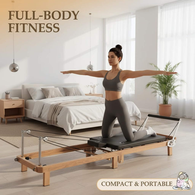 Core Pilates Apex Foldable Dual Resistance Pilates Reformer With Jump board