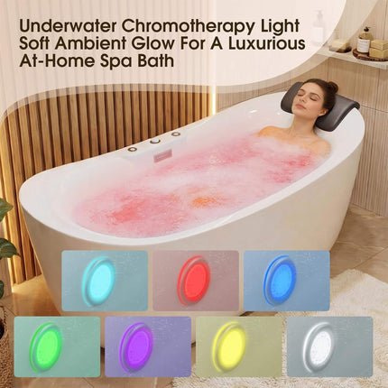 Nuvia Verano Freestanding Whirlpool Air Bubble LED Massage Bathtub