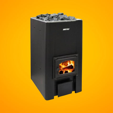 Harvia 50 40KW Black Floor Mount Wood-Burning Sauna Stove With Sauna Stones [WK500] (SAK73164)