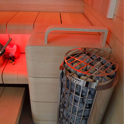 Harvia Cilindro Modern Steel Pillar Style Sauna Heater W/ Sauna Stones [PC60/80/90] (SAK84937)
