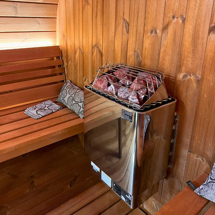 Harvia KIP60W 6KW UL Certified Electric Sauna Heater With Xenio CX170 Digital WIFI Control & Sauna Stones (SAK34791)