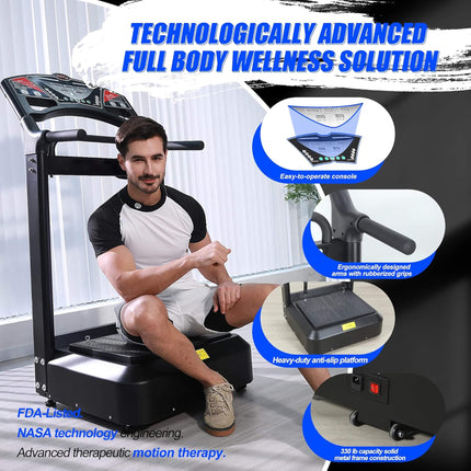 Rovix Heavy-Duty 400LBS Whole Body Vibration Plate Workout Machine