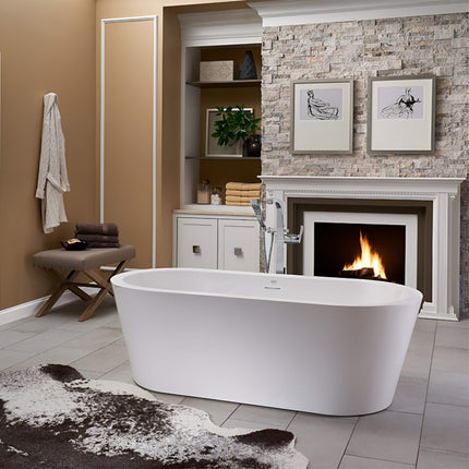 Jacuzzi Celeste 70-Inch Freestanding Ergonomic Soaking Tub [JCEF7032BCXXXXW/G]