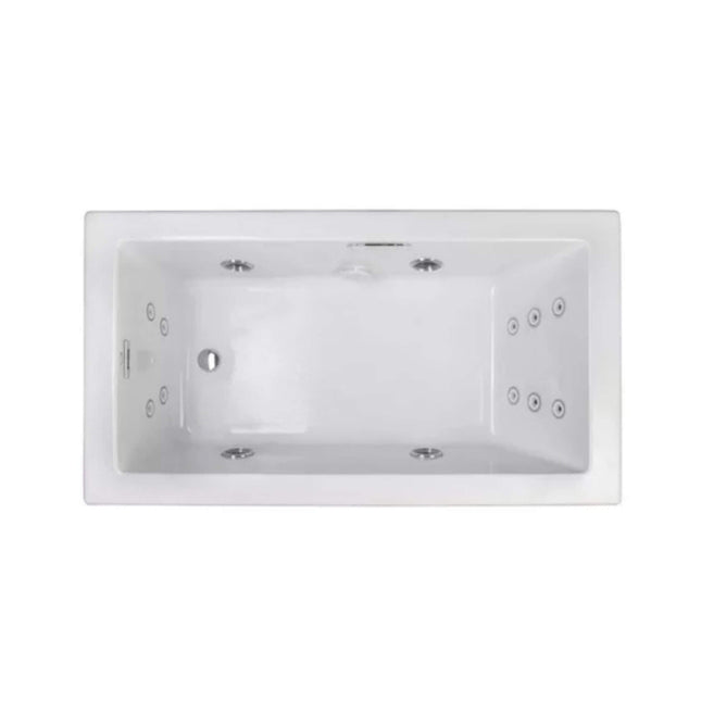 Jacuzzi Elara 72-Inch Rectangle Acrylic Drop-In Whirlpool Bath [JELA7236WLR2XX]