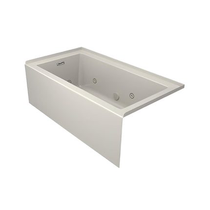 Jacuzzi Linea 60-Inch Rectangle Acrylic Whirlpool Alcove Bathtub With Left Drain