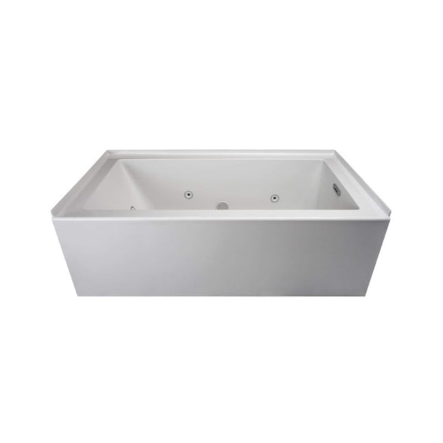 Jacuzzi Linea 60-Inch Luxury 3 Wall Alcove Whirlpool Bath With 8 Adjustable Jets [JLNS6032WRL2XXWW/YY]