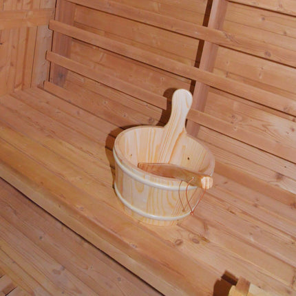 Thermora Ignite Large Premium American White Oak Outdoor Wooden Barrel Sauna With 4.5KW Sauna Heater