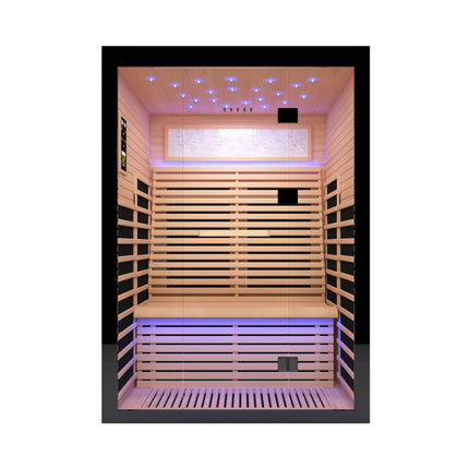 Thermora Flux Luxury 2-Person Canadian Hemlock Wood Far Infrared Home Sauna